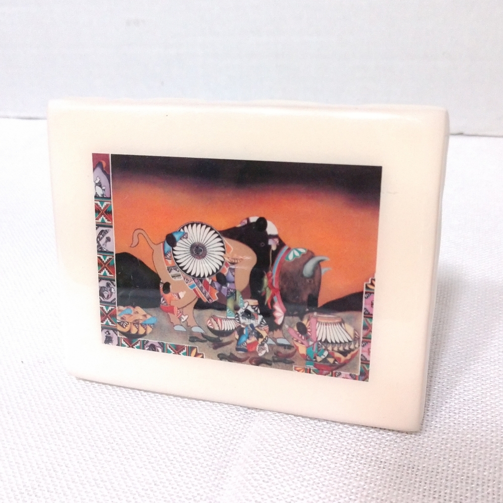 TINY Southwest Tile Art Decorative Ceramic Decor Picture